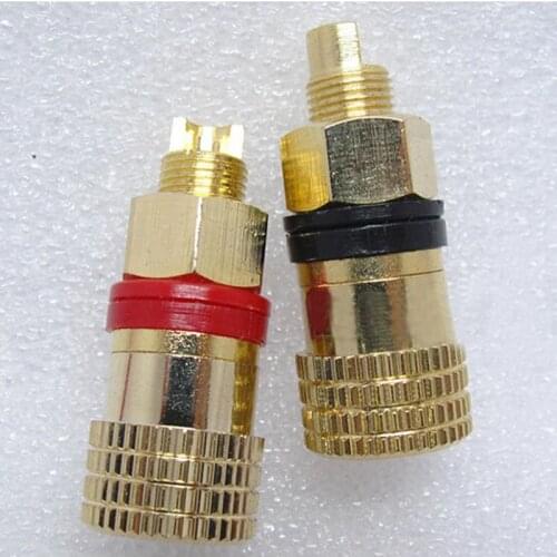 A pair Banana connector Gold-plated Banana plug sockets Copper Terminals Brand New