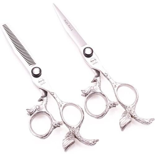 Hairdressing Scissors A9023 5.5" 16cm 440C AQIABI Thinning Shears Hair Cutting Scissors Professional Hair Scissors Barber Shears