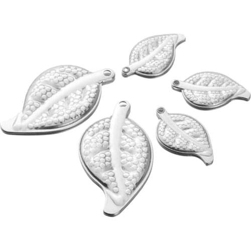 5pcs/lot Tropical Leaf Stainless Steel Decoration Pendant Handmade Charm DIY Earrings Jewelry Making Does not rust material