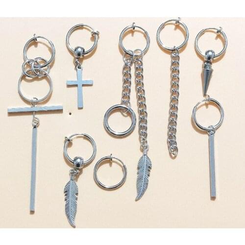 1pcs Stainless steel Clip On Earrings for Women and men Fashion No Ear Hole Earring Trendy Simple Style Clip Korean Earrings