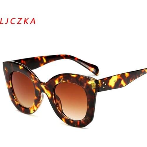 Vintange Oversized Cat Eye Sunglasses Women 2021 Sexy Leopard Sun Glasses Ladies Square Eyewears UV Goggles lentes de sol mujer