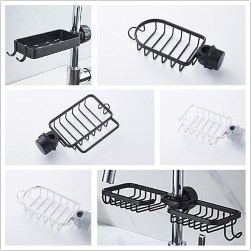New Multiple Style Faucet Storage Racks Adjustable Sink Rag Sponge Draining Rack Kitchen Bathroom Soap Storage Holders Shelves