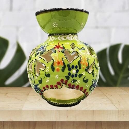 Adelya Life Handmade Light Green Tile Censer Decorative Gift