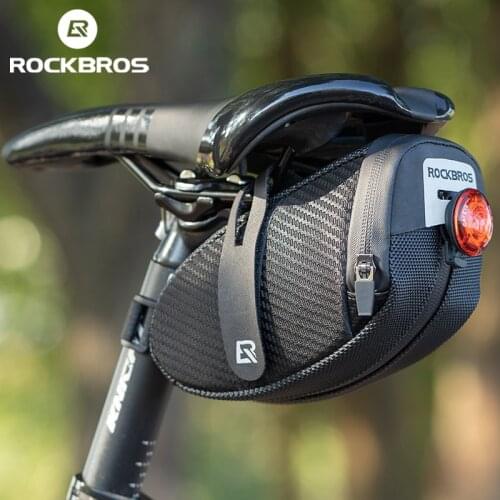 ROCKBROS Bicycle Bag Water Repellent Reflective Hidden Space Large Saddle Bag Scrath Resistant Cycling Bag MTB Bike Accessories