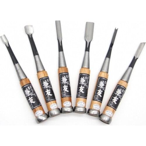 Japan Kenyou carving chisel Anlai steel white paper woodworking chisel fine chisel round knife arc knife sharp knife triangle