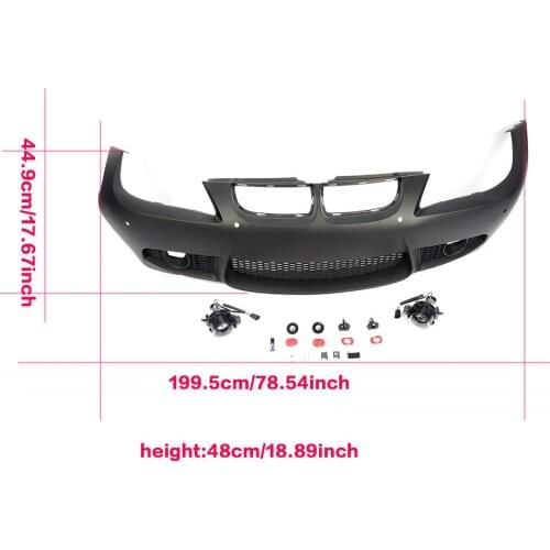 Front Bumper Guard For BMW E90 2005-2008 PP Black Unpainted Auto Head Bumper body kits Car Tuning Parts