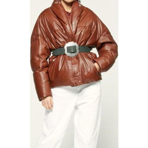 Women Faux Leather Coat Long Sleeve Autumn Winter New Female Casual Jacket