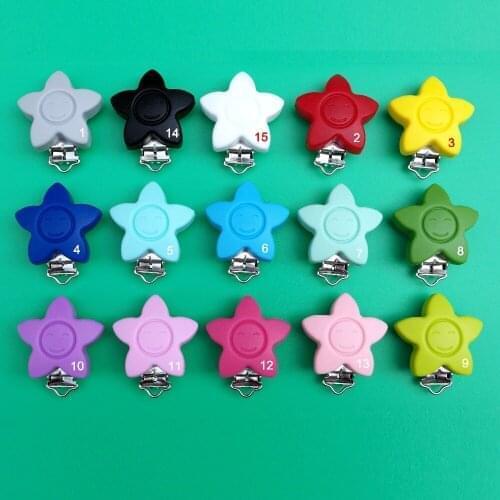 1Pcs Silicone Heart Pacifier Clips DIY Baby Pacifier Dummy Teether Soother Nursing Jewelry Toy Accessory Holder Teething Clips