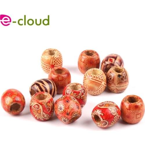 100Pcs Dreadlock Bead Wooden Hair Beads Braiding Big Hole Dreadlock Bead Ring Tubes For Braiding Hair Extension Accessorie