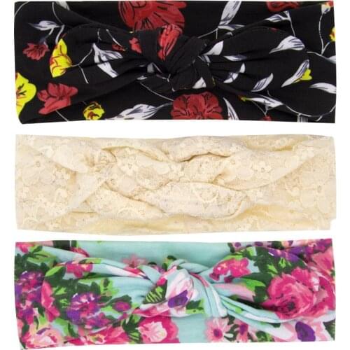 3Pcs Baby Girls Flower Headband Set Infant Patrick Day Clover Shamrock Headwear Gift Children Kids Party Band Hair Accessory