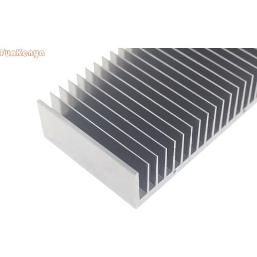 300*50*120mm DIY Amplifier Heat Sink Radiator Aluminum Quality Black