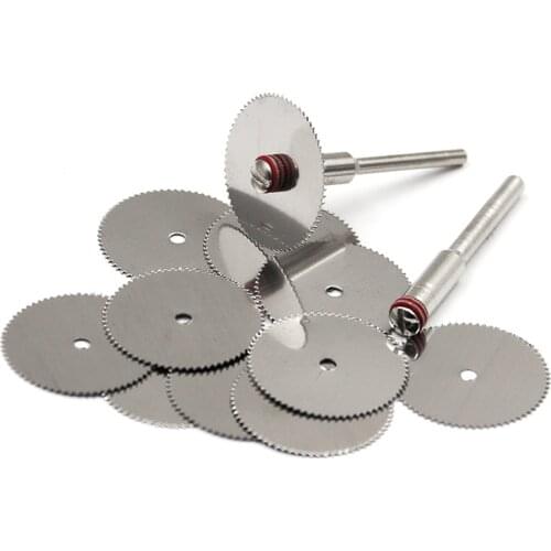 5Pcs/set Stainless Steel Slice Metal Cutting Disc with 1 Mandrel for Dremel Rotary Tools 16 18 22 25 32mm Cutting Disc