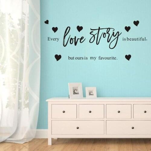 Free shipping every love story Wall Stickers Personalized Creative For Bedroom Decoration Decoration Accessories