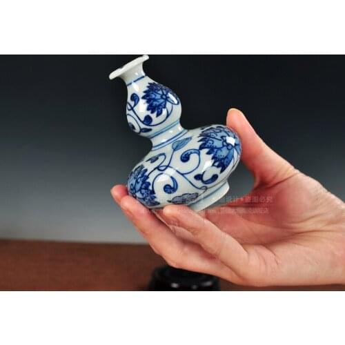 Free Shipping A lot of mini size chinese HAND PAINTED blue white porcelain ceramic small vase