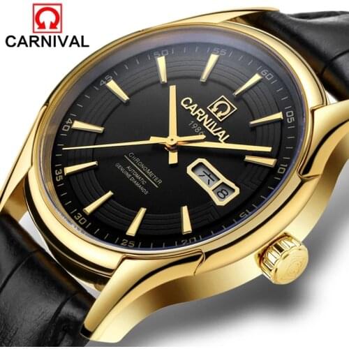 Reloj Hombre CARNIVAL Brand Mechanical Watch Men Luxury Waterproof Fashion Calendar Automatic Wristwatch 2021 Relogio Masculino
