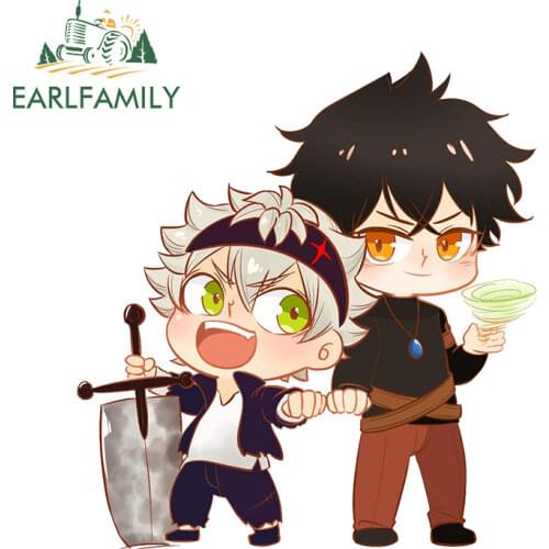 EARLFAMILY 13cm x 12cm for Balck Clover Finral Roulacase Funny Car Stickers Anime Decal Graffiti Refrigerator Waterproof Decor