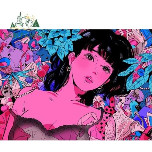 EARLFAMILY 13cm x 9.5cm for Badgirl Personality Motorcycle Car Stickers Air Conditioner Windshield Decor Trunk Graffiti Graphics