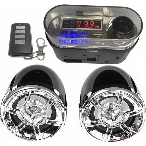 HY-007 Motorcycle Bluetooth Speaker Audio System Handsfree TF Radio USB Charger for Outdoor Personal Motorcycle Decoration