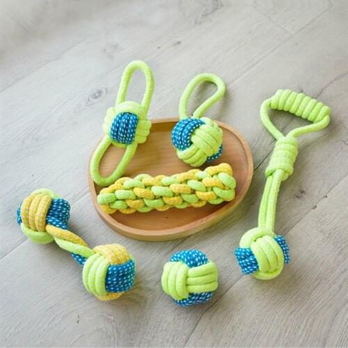 7 Dog Toy Bite Resistant Rope Knot Molar Rope Dog Toy Rope Knot Ball Teddy Big Small Dog Toy Rope