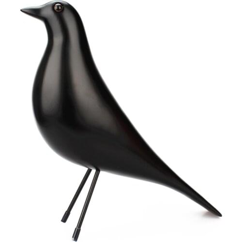 Resin Craft Pigeon Bird Figurine Statue Office Ornaments Sculpture Home Decoration Accessories Black White Bird Sculpture Decor
