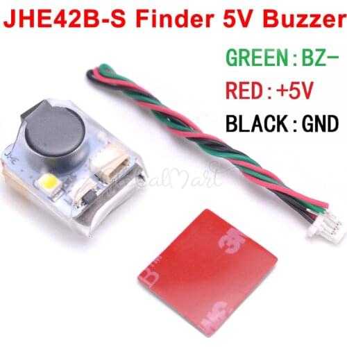 JHE42B-s Finder 5V Super Loud Buzzer Tracker 100DB with LED Buzzer Alarm For FPV RC Racing Drone Flight Controller