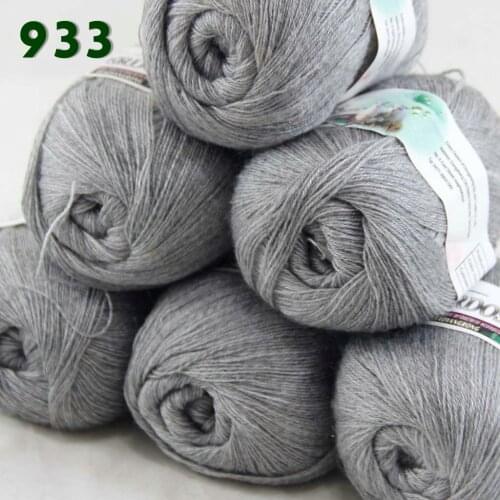 Lot of 6 Skeins Fine Lace Soft Wool Acrylic Cashmere Yarn Knittin Bramble Berry Gray 238-933-6
