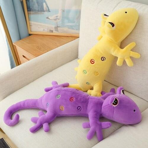 Kawaii Lizard Soft Plush Toys For Girls Gecko Stuffed Animals Pillow Car Decor Sleeping Cushion Valentines Gifts For Kids Boys