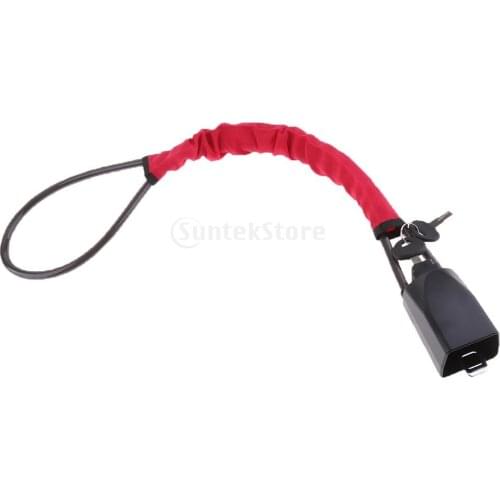 Qty(1x) Wrapped Steering Wheel Lock Anti-theft Steel Locking Strap Black