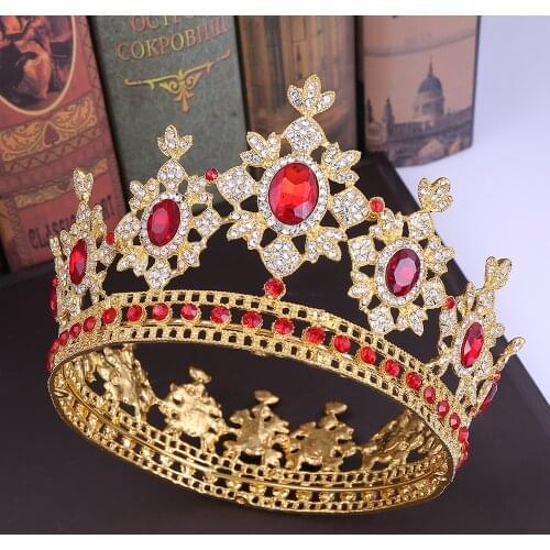 Luxury Royal King Wedding Crown Bride Tiaras And Crowns Queen Hair Jewelry Crystal Diadem Prom Headdress Head Accessorie Pageant
