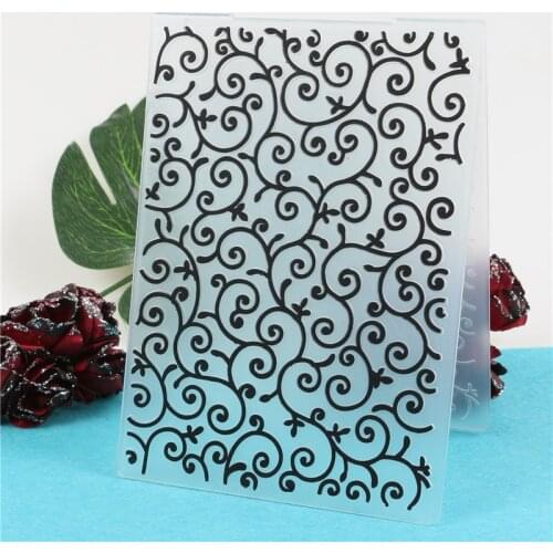 Lace Vines Plastic Embossing Folder Stencil Template For Scrapbooking Paper Greeting Card Photo Album Decoration