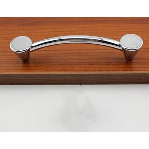 Kitchen cabinet pulls drawer knobs 96mm shiny silver bright chrome dresser cupboard fashion modern furniture hardware handles