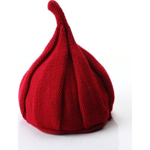 Cute Kids Twisted Flower Cap Winter Hats Men Women Knitted Beanie Cap With Sharp Pointed Hats Skullies Cap Funny Windmill Cap