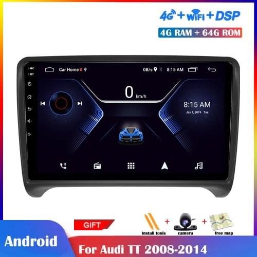 10.1Inch Android Multimedia Player For Audi TT 2008-2014 Car Radio Stereo Screen Wifi DSP Navigation GPS 4G Net IPS Touch