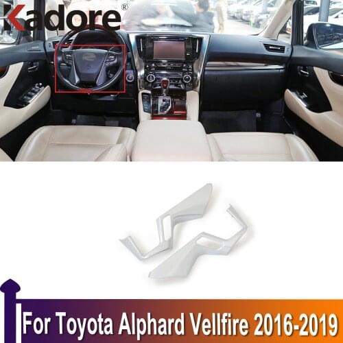 For Toyota Alphard Vellfire 2016 2017 2018 2019 Car Interior Steering Wheel Cover Insert Auto Decorative Steering Protector