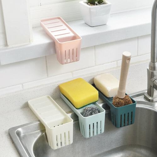New Sink Shelf Soap Sponge Drain Rack Bathroom Holder Kitchen Storage Suction Cup Kitchen Organizer Sink Kitchen Accessories