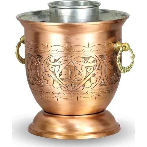Morya Copper Greek Ouzo English Raki Crushed Wine Bottle Cooler Ice Packs Arab Nightcap Glass Cold Keeper Bar Accessories