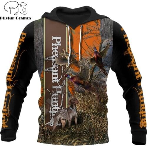Pheasant Hunting 3D All Over Printed Hoodie Men Sweatshirt Unisex Streetwear Zip Pullover Casual Jacket Tracksuits KJ0235