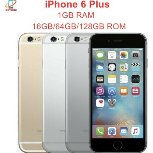 Original Apple iPhone 6 Plus 5.5" IOS A8 8MP 1GB RAM 16/64/128GB ROM Dual Core Fingerprint Cell Phone 4G LTE Smartphone