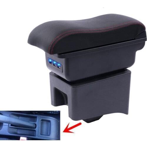 Armrest Box For Volkswagen VW Vento Polo V 2009-2020 Polo Vivo Center Centre Console Storage accessories with USB
