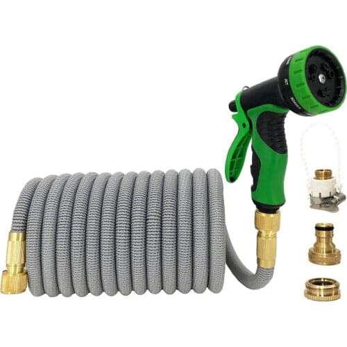 25ft-150ft Garden Watering Hose Retractable Magic Rubber Hose Garden Hose Multifunctional Water Gun For Outdoor Garden Watering