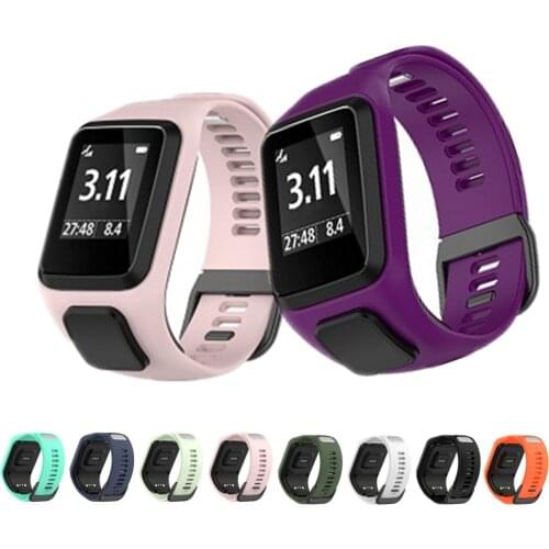 Silicone Wristband Replacement Watch Band For TomTom Runner 2 3 Spark 3 GPS Sport Watch Strap Bracelet Loop for Tom 2 3 Band