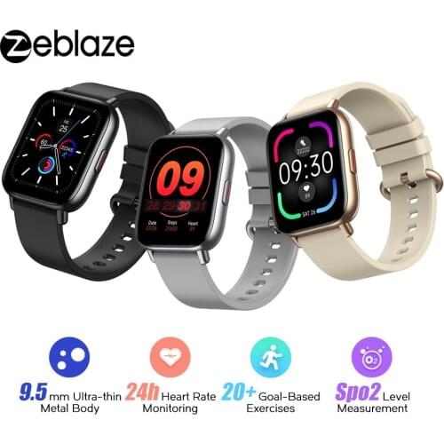 Zeblaze GTS Pro Smart Watch Blood Pressure Blood Oxygen Heart Rate Monitor Music Remote Control 1.65" HDTouch Screen Wristband