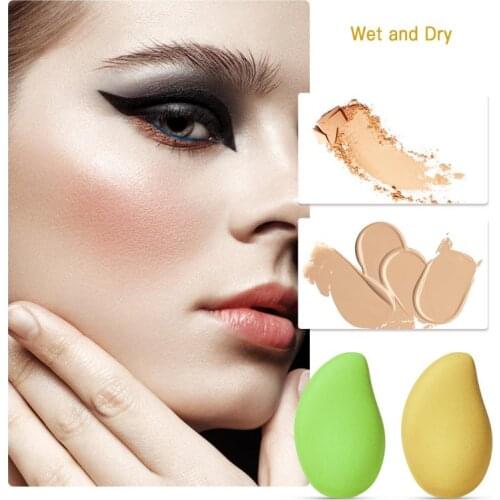 Makeup Egg Sponge Wet Dry Use Creative Mango Shape Cosmetic Puff Soft Makeup Tools Foundation Contour Facial Sponge Accessories