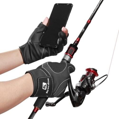 Outdoor sports three-finger leisure fishing non-slip wear-resistant riding half-finger fishing equipment gloves