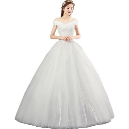 Wedding Dresses Lace Up Bride Princess Simple Plus Size Wedding Dress Bridal Luxury Ball Gown Dresses