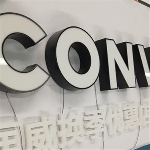 Waterproof Acrylic Bright Channel Letter Face Lit with Trim Cap Signage for Outdoor Indoor