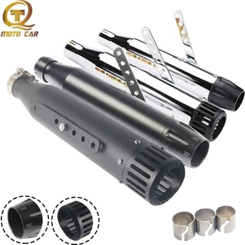 Motorcycle Sportster Exhaust Pipe Escape Muffler Chrome for Harley Exhaust XL1200X Iron 883 XL883N Vintage Retro Cafe Racer