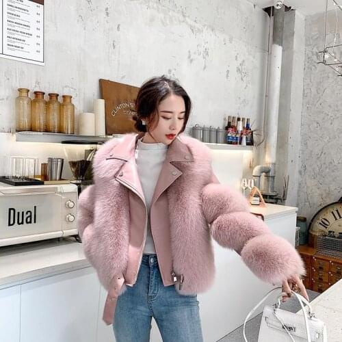 Natural Real Fox Fur CoatWomen Winter natural fur Vest Jacket Fashion Short Outwear Real Fox Fur Vest Coat Fox