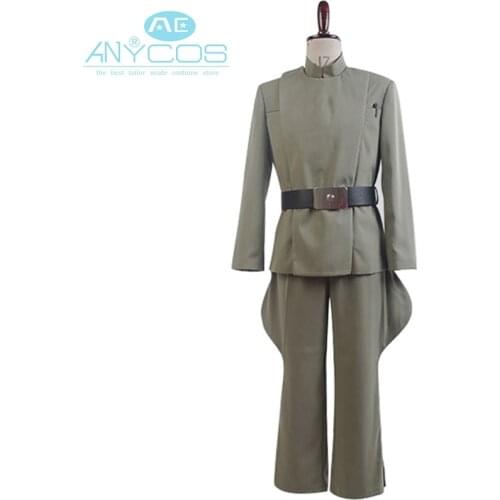 Star Cosplay Imperial Officer Olive Green Costume Uniform Top Pants For Men Movie Halloween Cosplay Costume