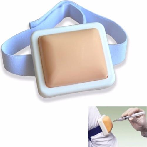 1Pc Intramuscular Injection Pad Medial Slicone Nursing Training Cushion Patch Health Care Supplies With Strap Soft Simulator